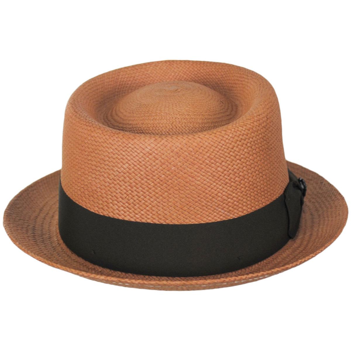 Bigalli | Panama Straw Pork Pie Hat | 129214 | front | PUTTY