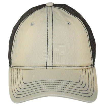 Dorfman Pacific | Cotton Mesh Snapback Baseball Cap | 200192 | front | KHAKI