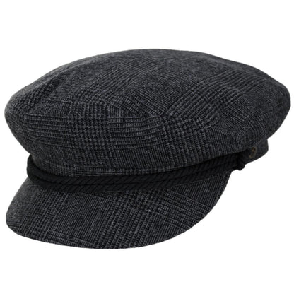 BRIXTON HATS | Fiddler Plaid Fisherman Cap | 181358 | lead | GREY SHADOW PLAID