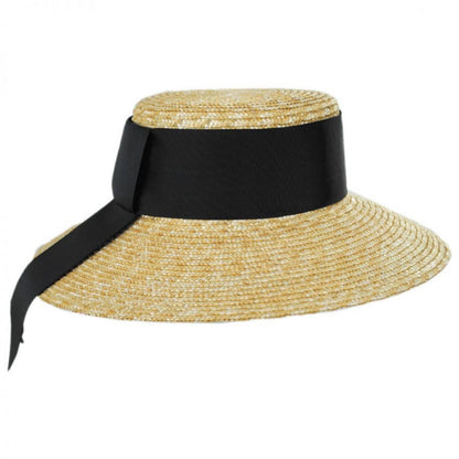 Louisa Milan Straw Boater Hat