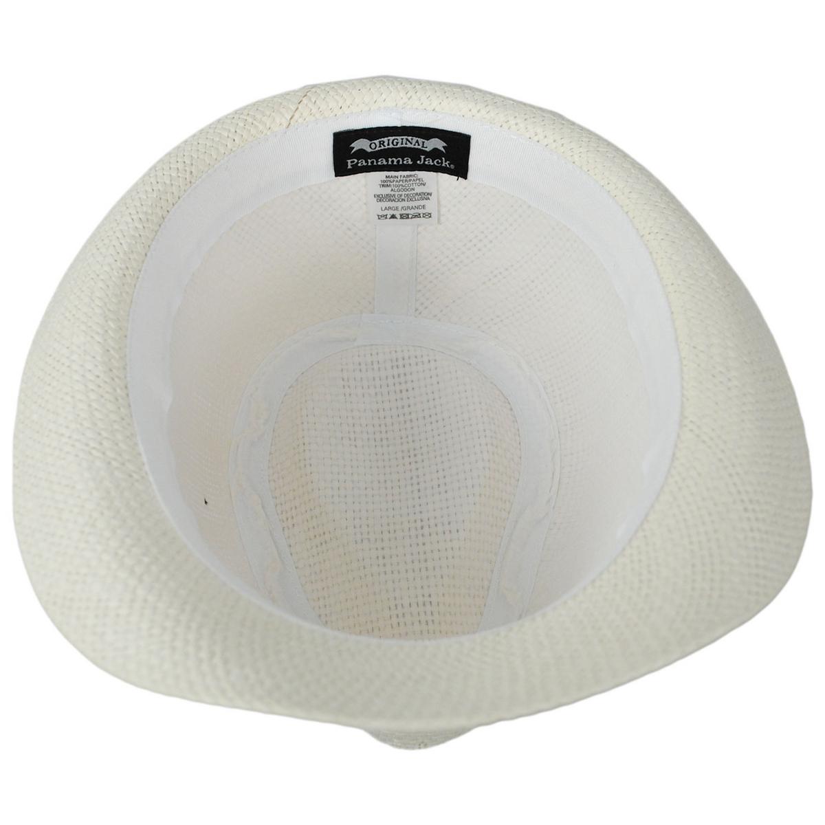 Panama Jack | Chinook Toyo Straw Fedora Hat | 126396 | under | IVORY