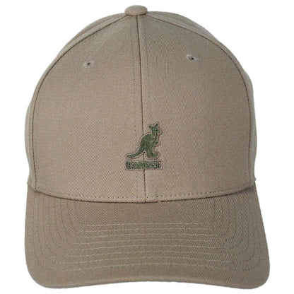 Kangol | Logo Wool Flexfit Fitted Baseball Cap | 201104 | front | TAUPE