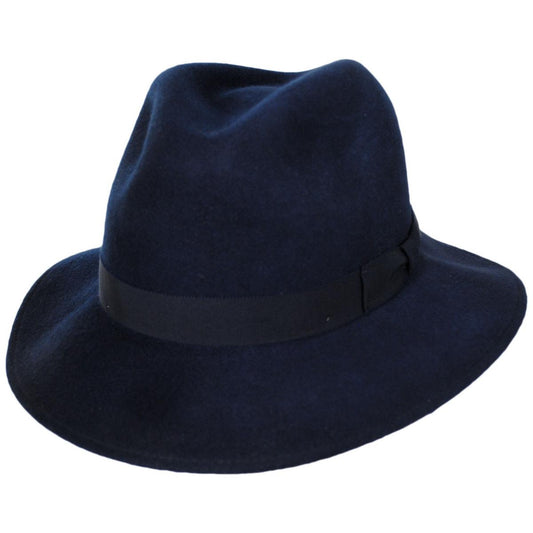 Bailey 1922 | Criss Wool LiteFelt Long Teardrop Fedora Hat - FINAL SALE | 130157FW23 | lead | NAVY