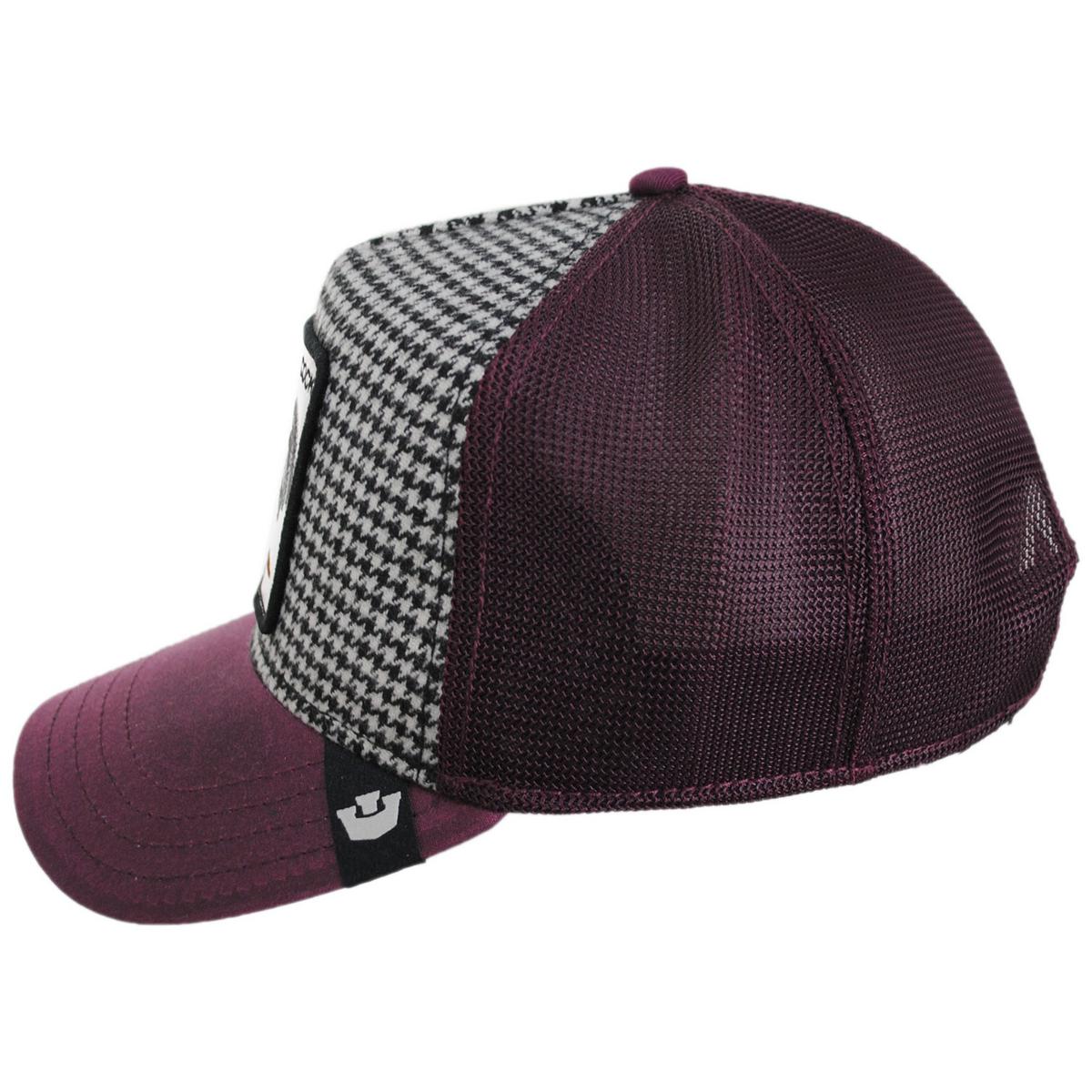 Goorin Bros | Dapper Rooster Mesh Trucker Snapback Baseball Cap | 200746 | profile | HOUNDSTOOTH