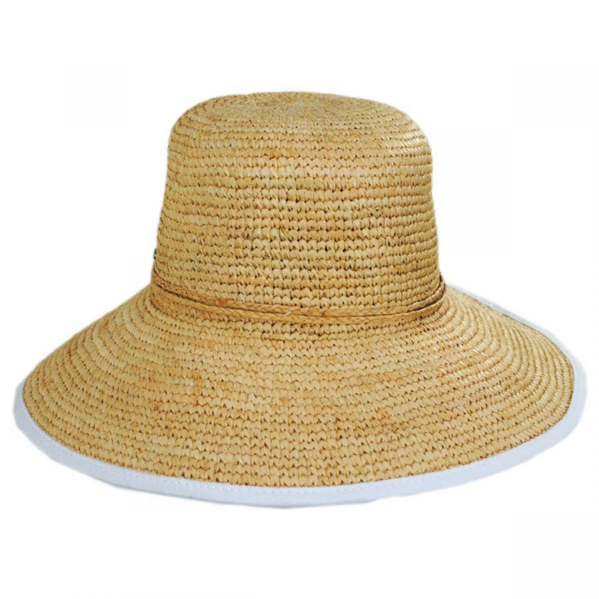 Via Garibaldi Raffia Straw Facesaver Hat