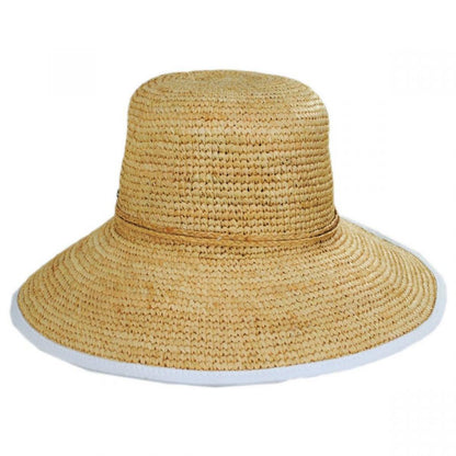 Via Garibaldi Raffia Straw Facesaver Hat