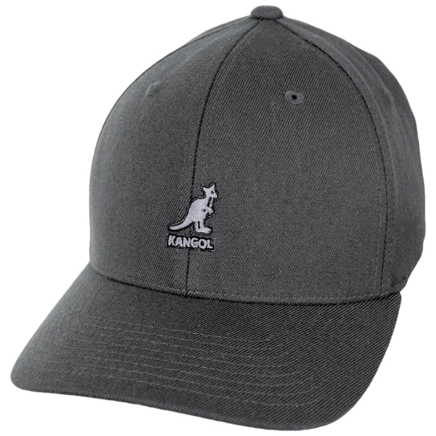 Kangol | Logo Wool Flexfit Fitted Baseball Cap | 201104 | lead | DARK FLANNEL