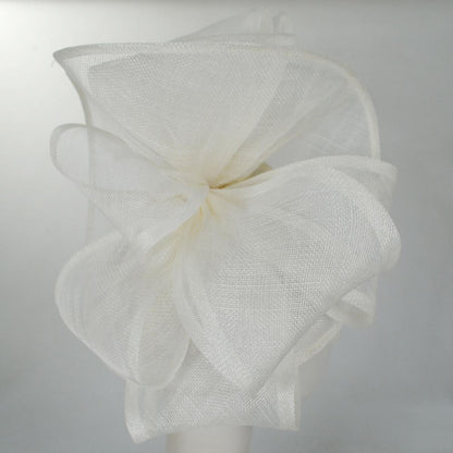 Kathy Jeanne | Abanico Sinamay Straw Fascinator Hat | 122426 | profile | IVORY