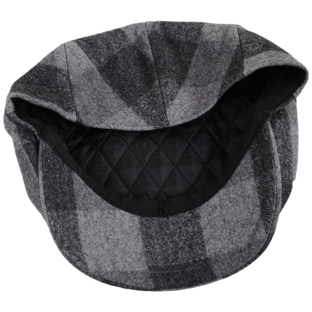Baskerville Hat Company | Wholesale Danbury Wool Check Square Bill Ivy Cap B2B Pre-Pack | B2B167664 | under | GREY