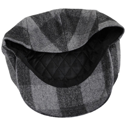Baskerville Hat Company | Wholesale Danbury Wool Check Square Bill Ivy Cap B2B Pre-Pack | B2B167664 | under | GREY