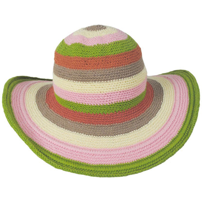 San Diego Hat Company | Java Striped Cotton Crochet Sun Hat | 108935 | front | MULTI STRIPE