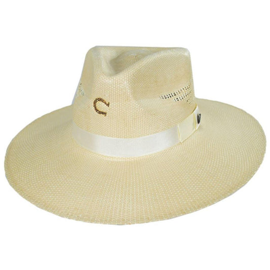 Charlie 1 Horse | Mexico Shore Toyo Straw Fedora Hat | 101669 | lead | NATURAL/TAN