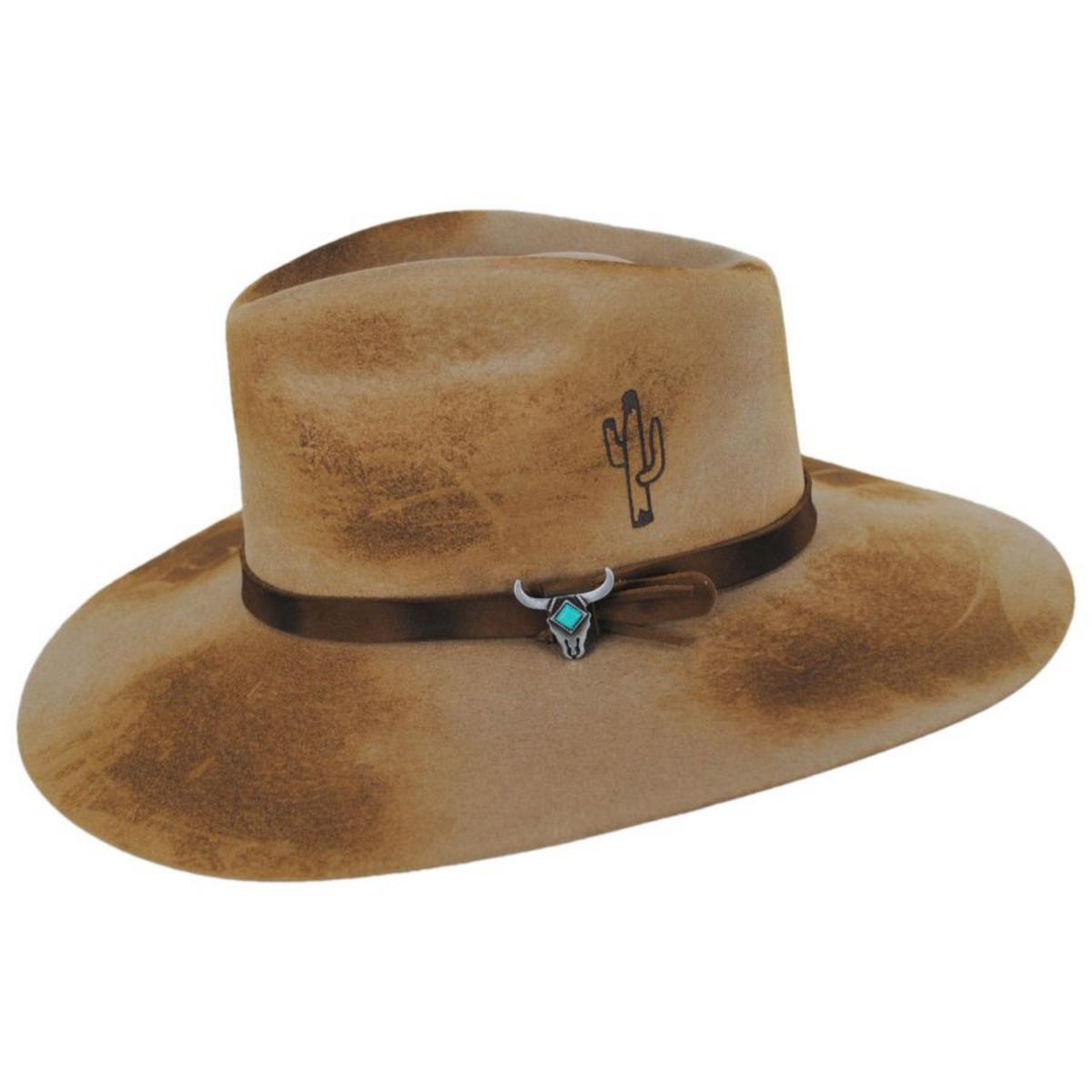 Charlie 1 Horse | Lakota Distressed Wool Felt Western Hat | 124976 | profile | SAND