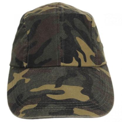 Village Hat Shop | VHS Long Bill Adjustable Baseball Cap | 222440 | front | CAMOUFLAGE
