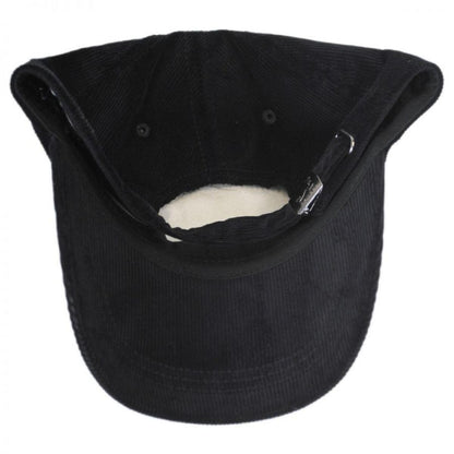 Kangol | Logo Corduroy Strapback Baseball Cap Dad Hat | 201182 | under | BLACK