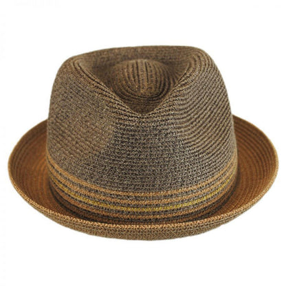 Bailey 1922 | Hooper Toyo Straw Blend Trilby Fedora Hat - Earth | 127777E | front | EARTH