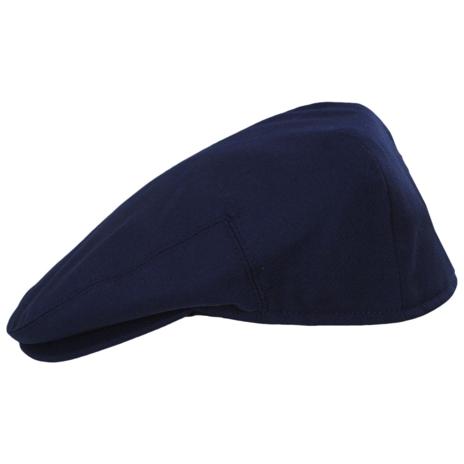 Baskerville Hat Company | Kensington Wool Twill Ivy Cap | 167666 | profile | NAVY BLUE