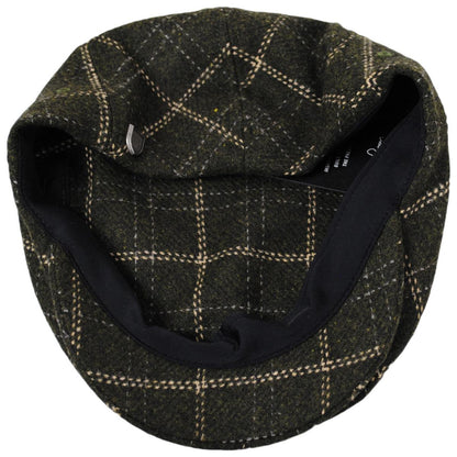 BRIXTON HATS | Hooligan Lightweight Windowpane Plaid Ivy Cap - Moss/Beige | 161559MB | under | MOSS/BEIGE