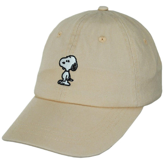 Peanuts | Snoopy Cotton Strapback Baseball Cap Dad Hat | 201311 | lead | IVORY