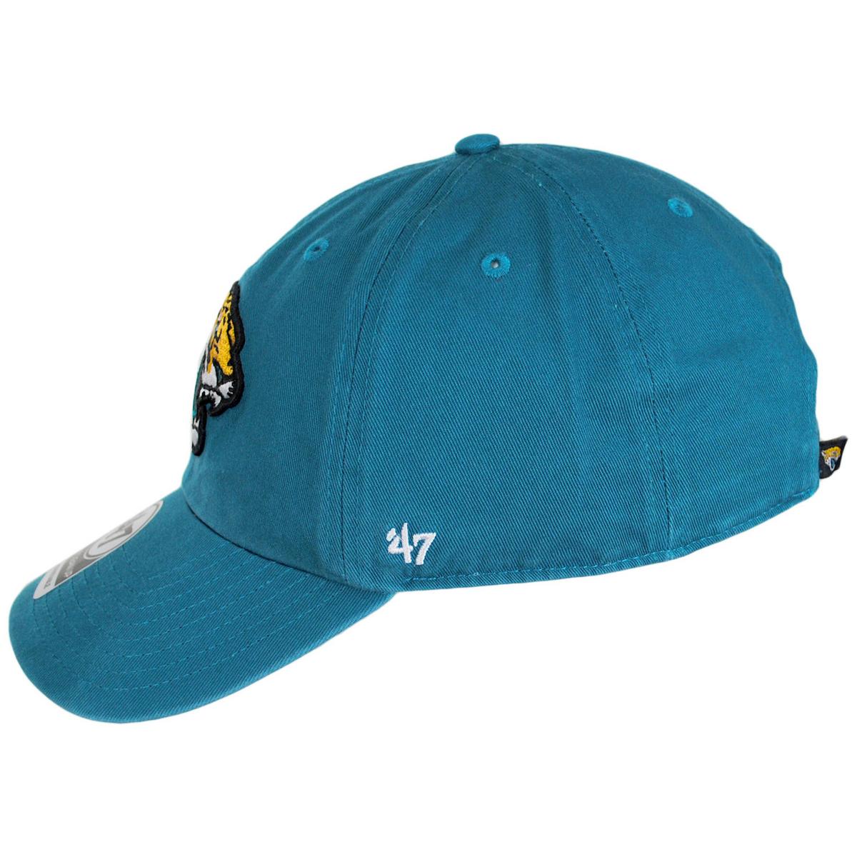 47 Brand | Jacksonville Jaguars NFL Clean Up Strapback Baseball Cap Dad Hat | 203490 | profile | TEAL