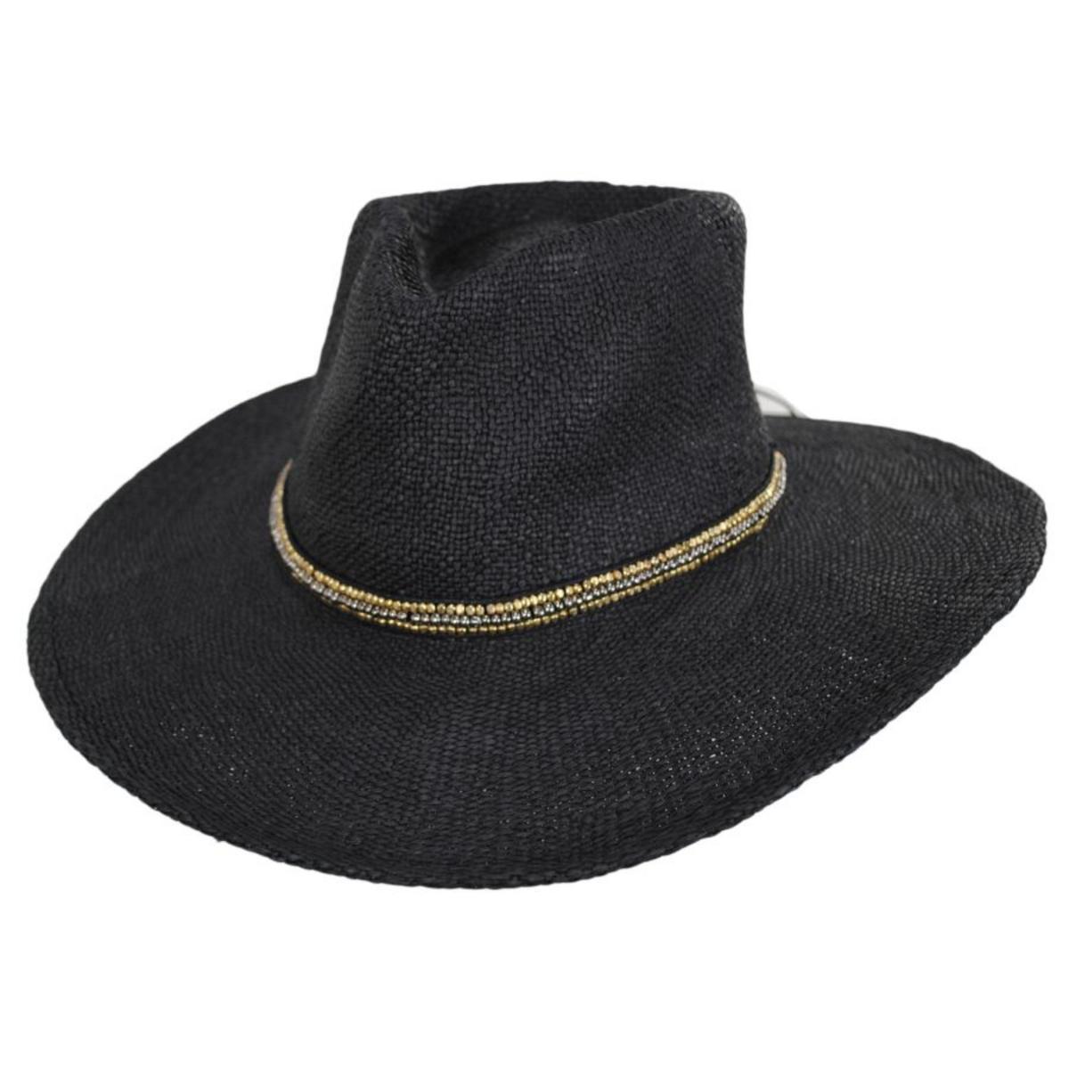NIKKI BEACH | Monte Carlo Toyo Straw Rancher Hat | 102789 | lead | BLACK