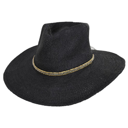 NIKKI BEACH | Monte Carlo Toyo Straw Rancher Hat | 102789 | lead | BLACK
