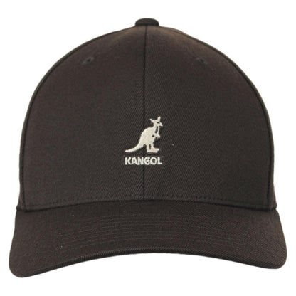 Kangol | Logo Wool Flexfit Fitted Baseball Cap | 201104 | front | BROWN