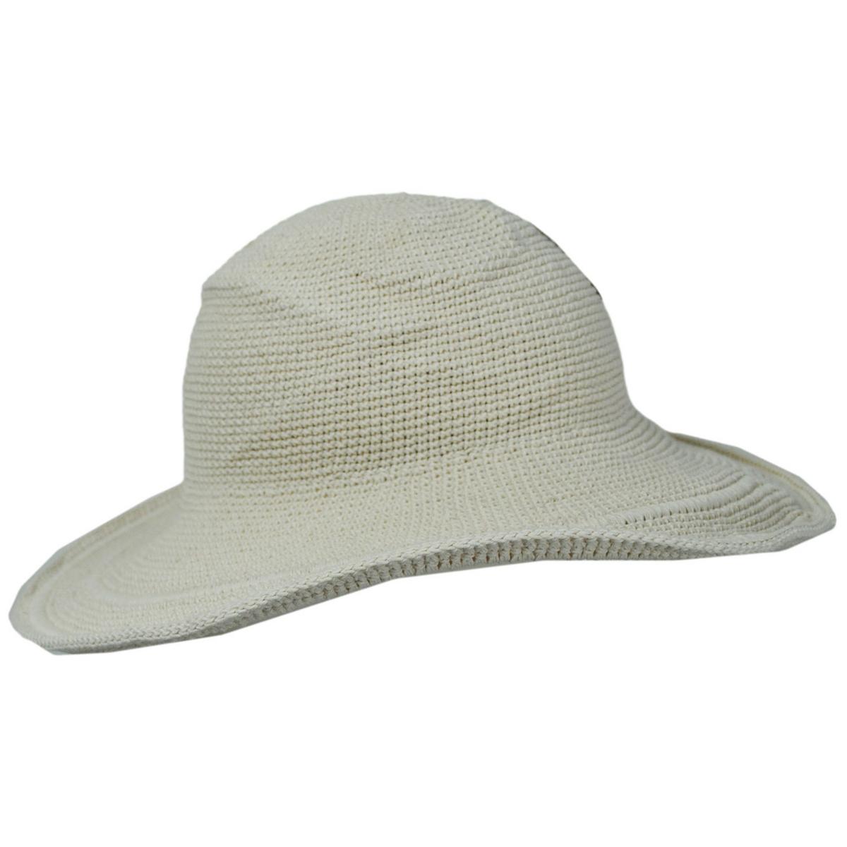 San Diego Hat Company | Bali Cotton Crochet Sun Hat  | 108934 | profile | NATURAL