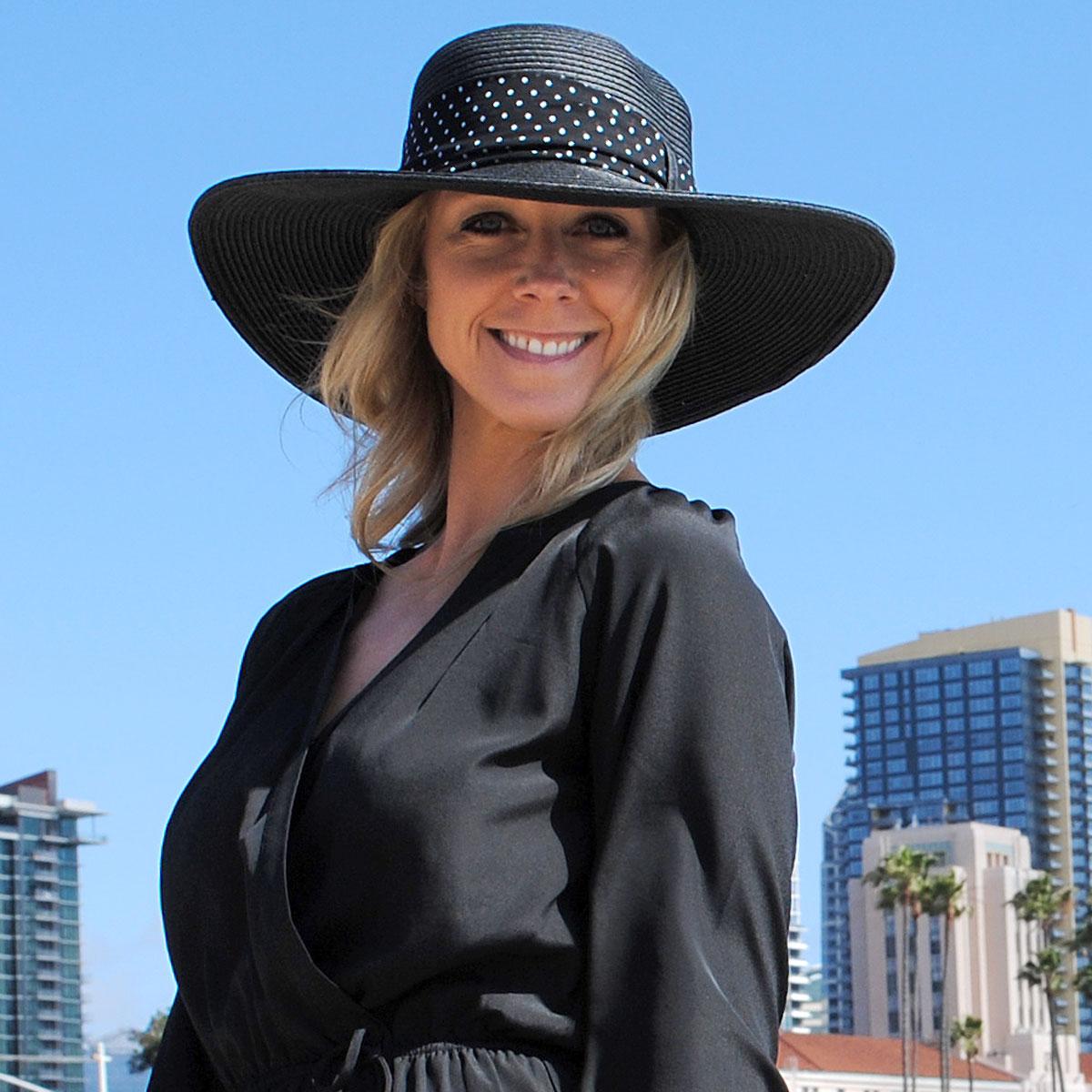 sur la tete | Beach Side Toyo Straw Sun Hat | 104201 | lsftwo | BLACK