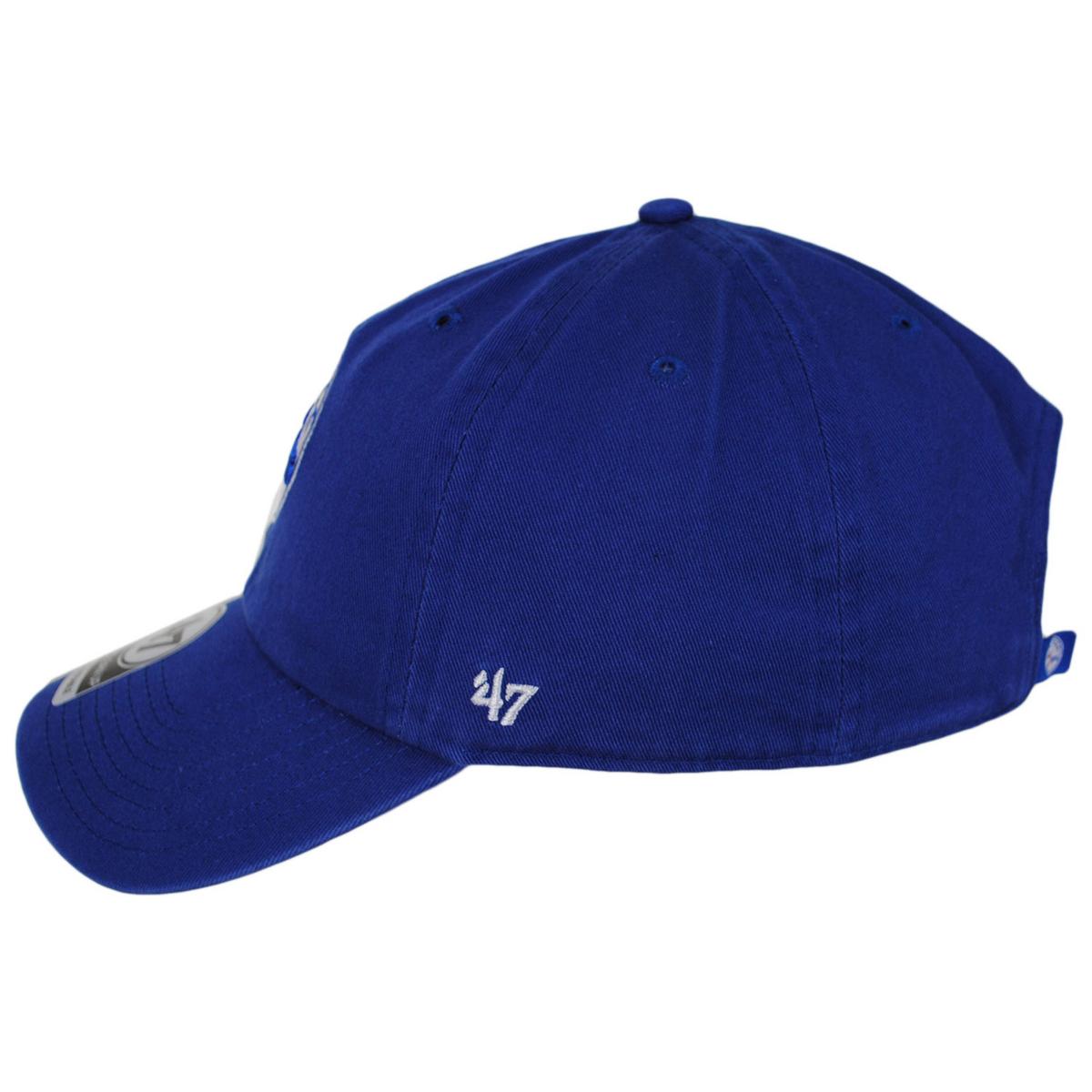 47 Brand | Philadelphia 76ers NBA Clean Up Strapback Baseball Cap Dad Hat | 204110 | profile | ROYAL BLUE