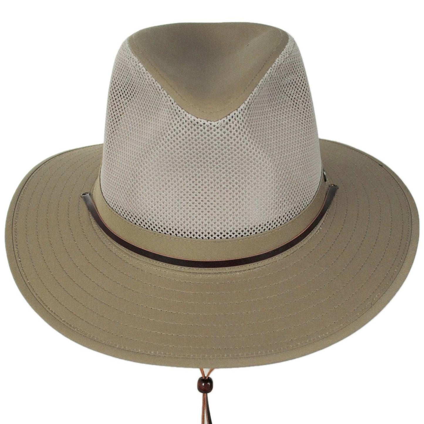 Jaxon Hats | Mesh Crown Aussie Hat | 147249 | front | KHAKI