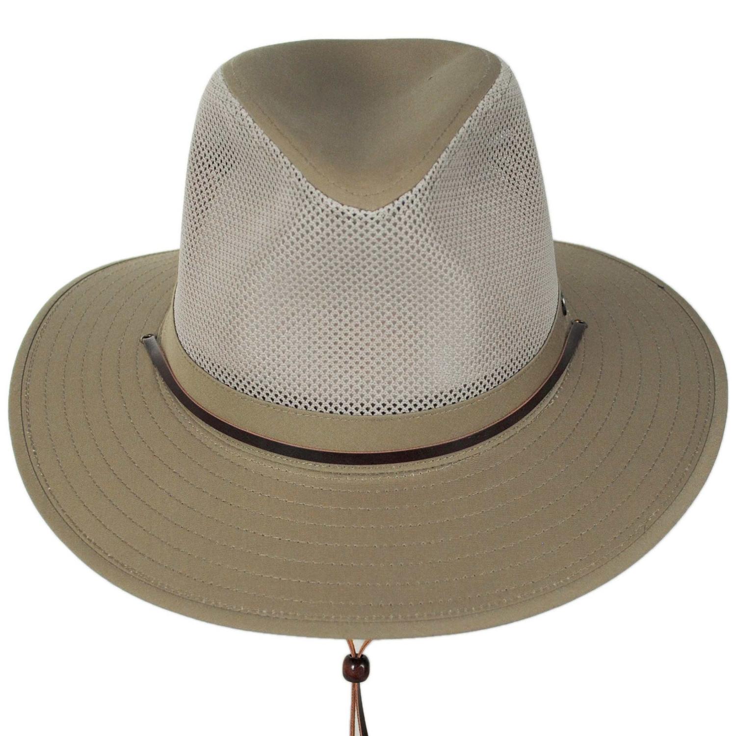 Jaxon Hats | Mesh Crown Aussie Hat | 147249 | front | KHAKI