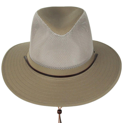 Jaxon Hats | Mesh Crown Aussie Hat | 147249 | front | KHAKI
