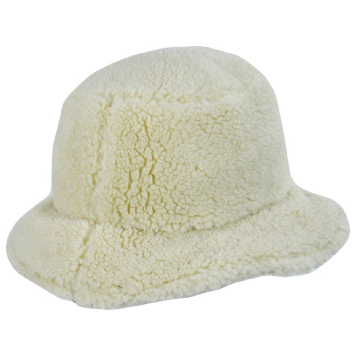 BRIXTON HATS | Petra Sherpa Reversible Bucket Hat | 185539 | front | PRAIRIE FLORAL/DOVE