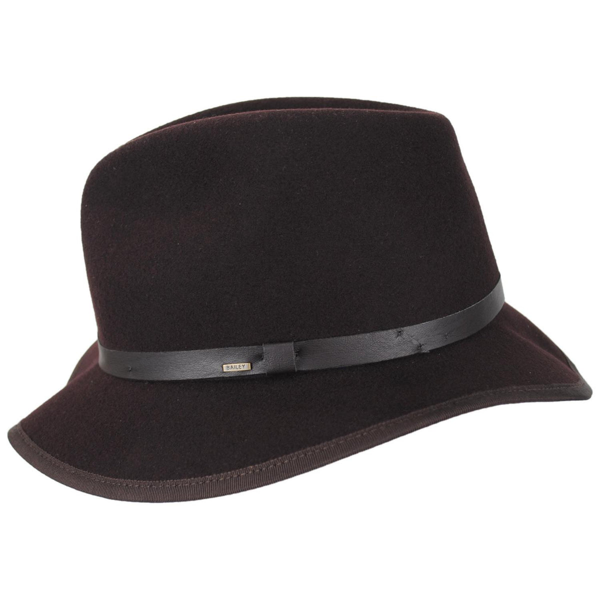 Bailey 1922 | Wanderer Wool Felt Rollable Fedora Hat | 130321 | profile | SHALE