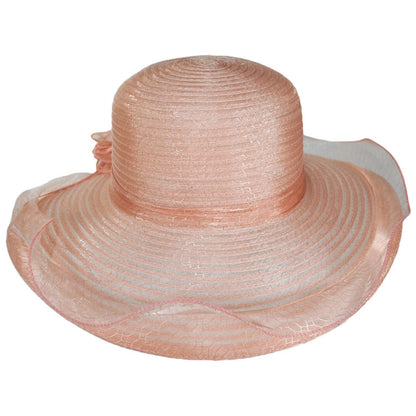 Iridescent Milan Organza Downbrim Hat