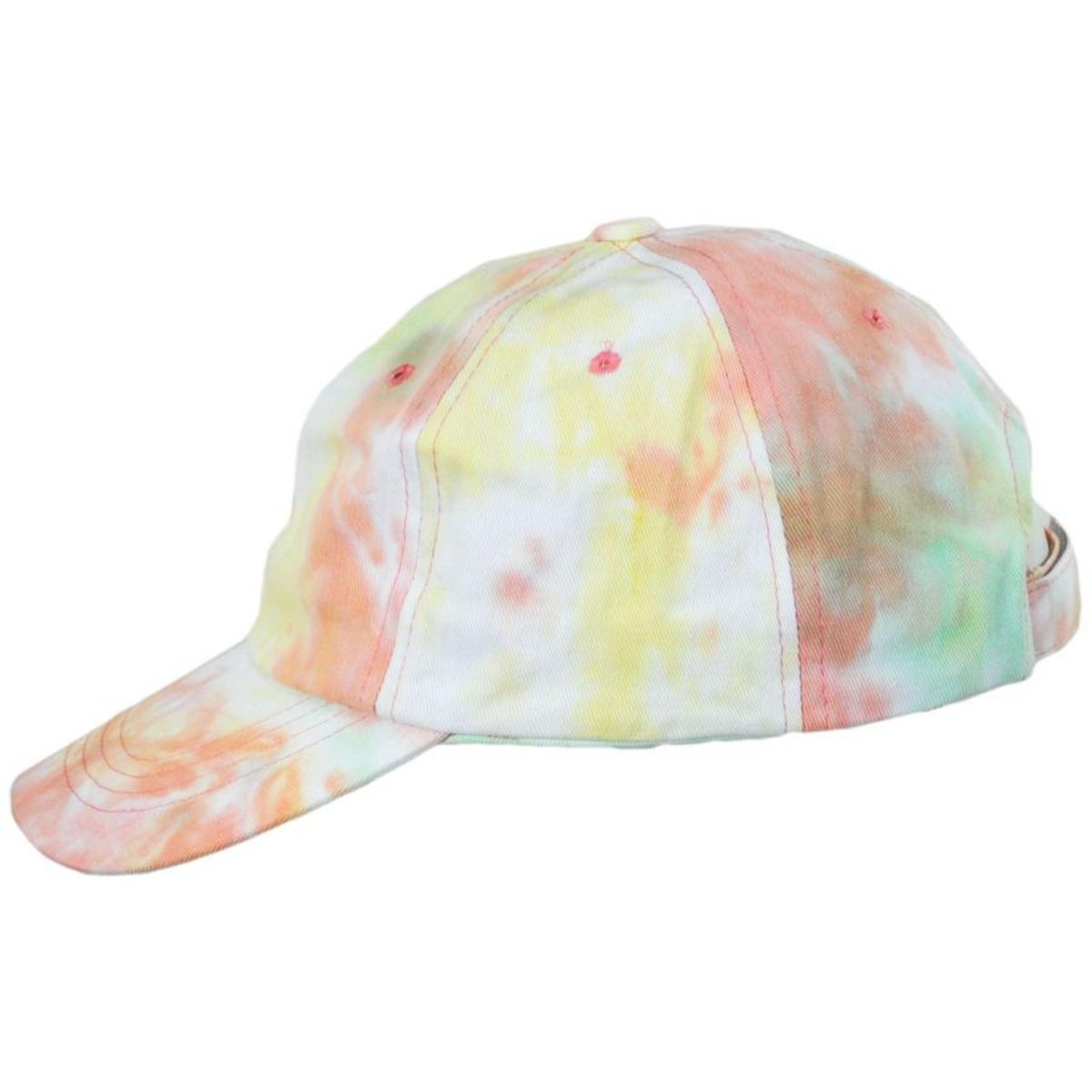 Cappelli | Splash Tie Dye Cotton Baseball Cap Dad Hat | 200339 | profile | CORAL
