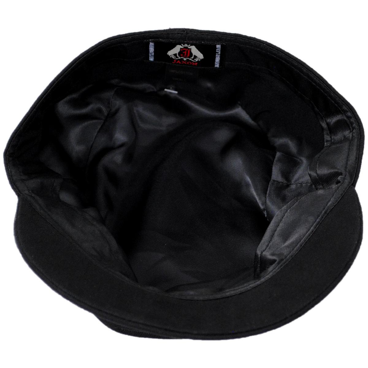 Jaxon Hats | Herringbone Cotton Cadet Cap | 222300 | under | BLACK