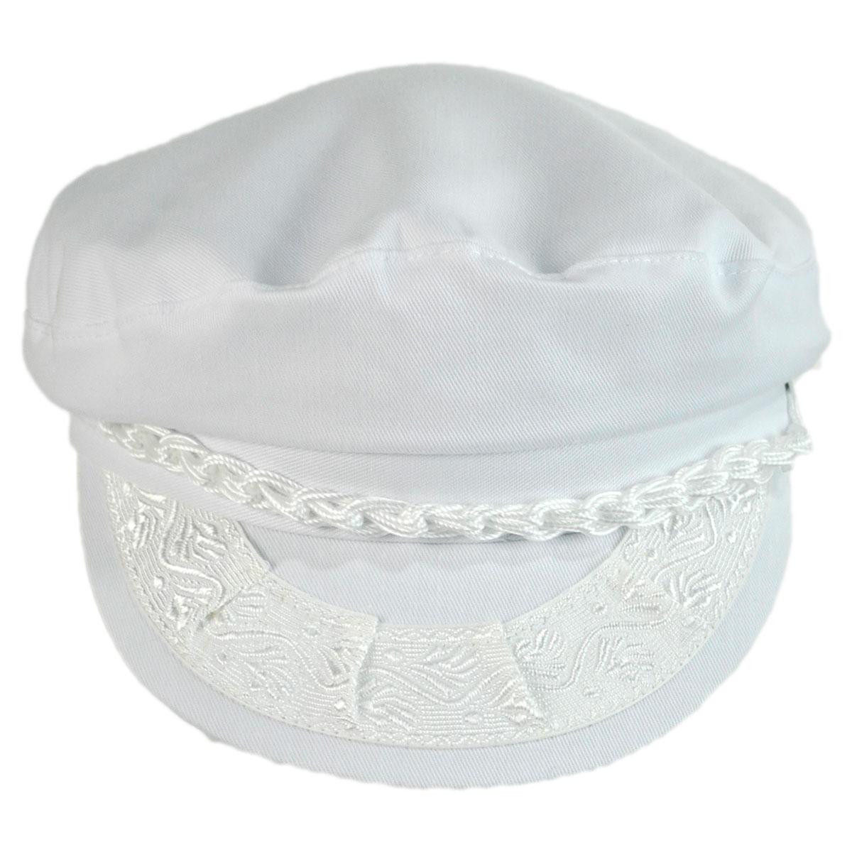 Aegean | Cotton Greek Fisherman Cap | 180005 | front | WHITE