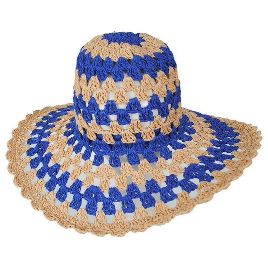 San Diego Hat Company | Julep Toyo Straw Sun Hat | 103598 | lead | BLUE STRIPE