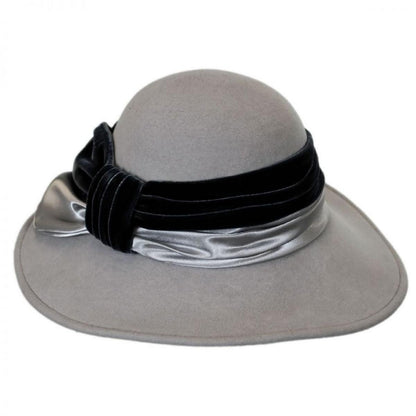 Toucan Collection | Satin Velvet Drape Wool Felt Hat - Made to Order