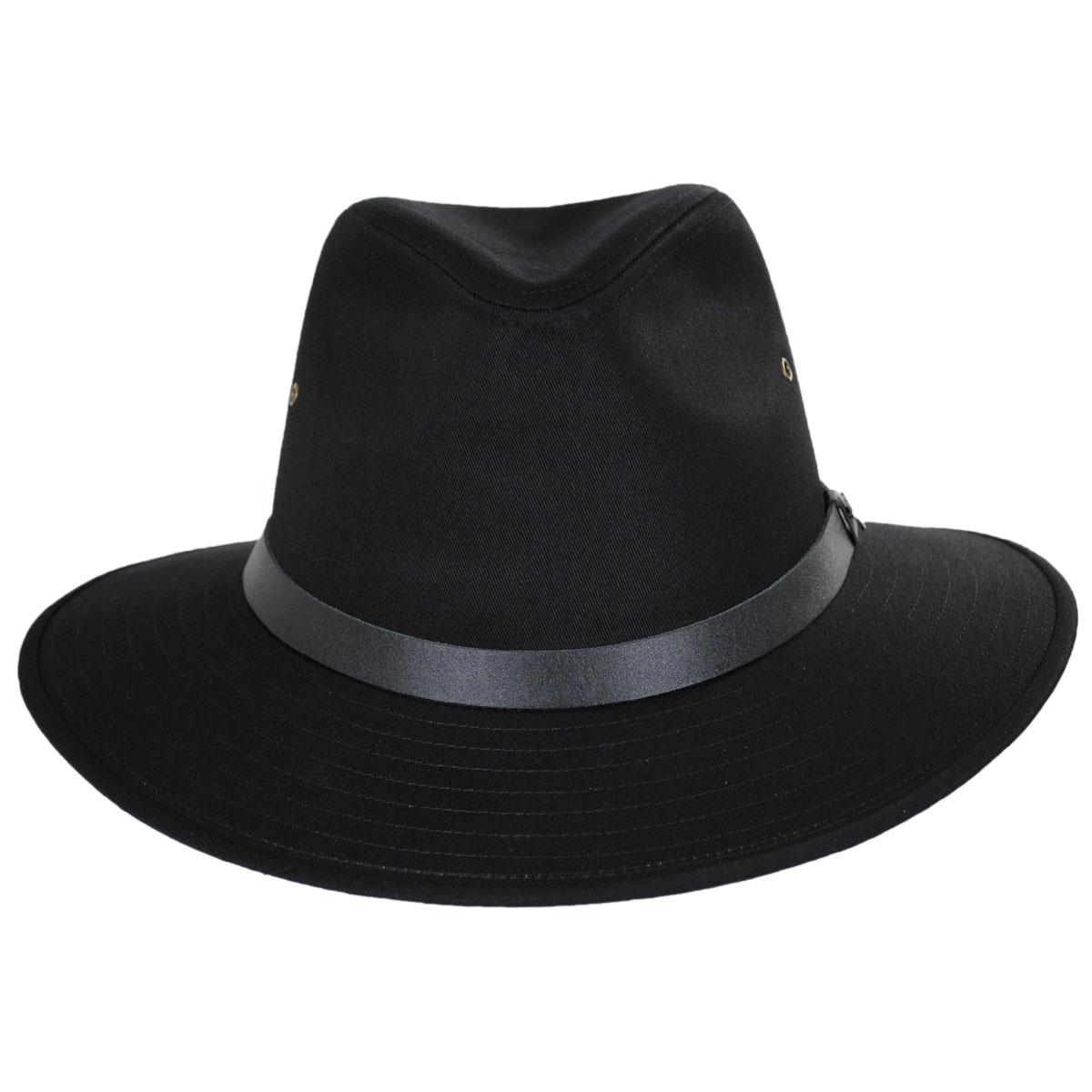 Jaxon Hats | Wholesale Cotton Safari Fedora Hat B2B Pre-Pack | B2B147250 | front | BLACK