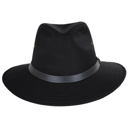 Jaxon Hats | Wholesale Cotton Safari Fedora Hat B2B Pre-Pack | B2B147250 | front | BLACK