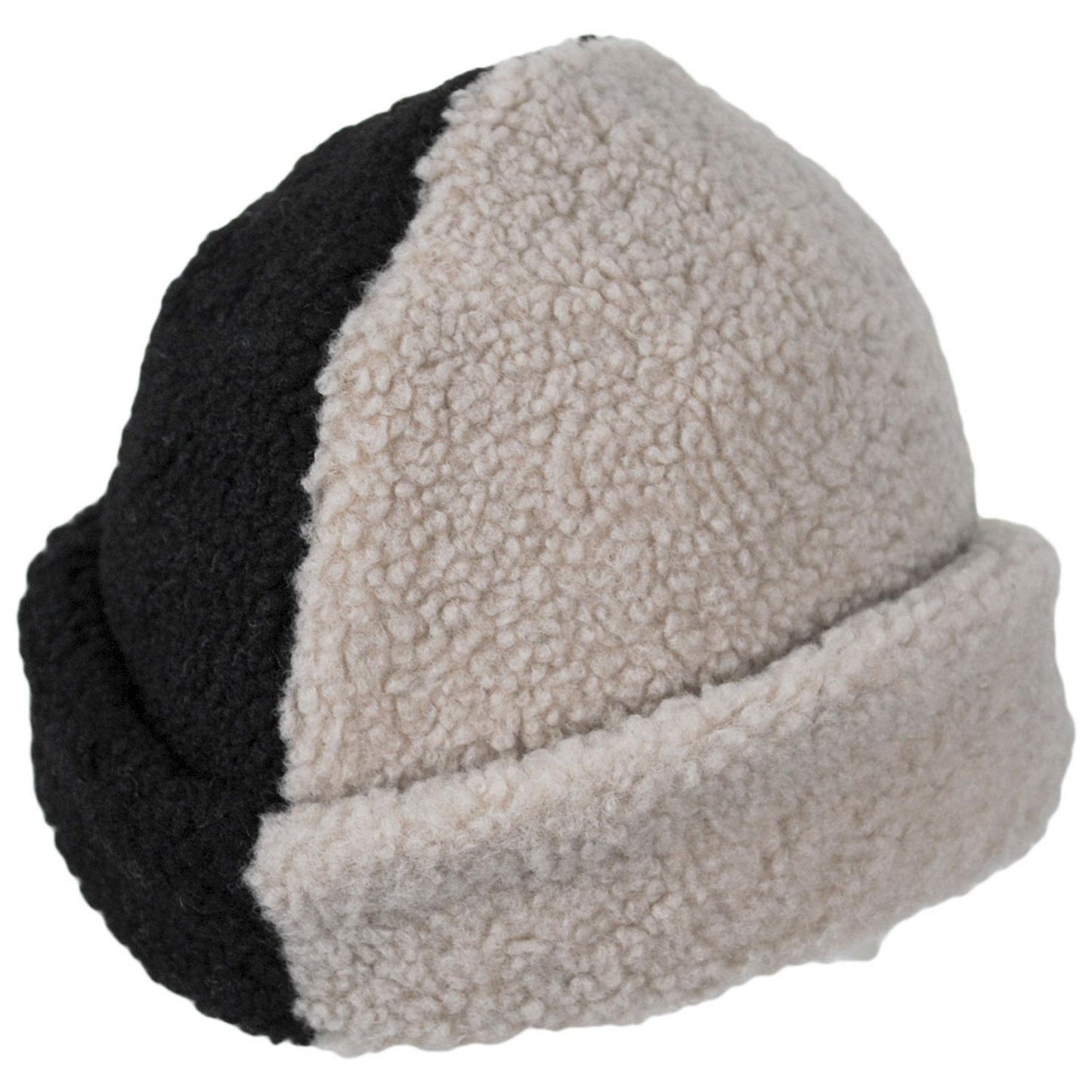 BRIXTON HATS | Ginsberg Two-Tone Fleece Skull Cap | 502730 | detailone | BLACK/BEIGE
