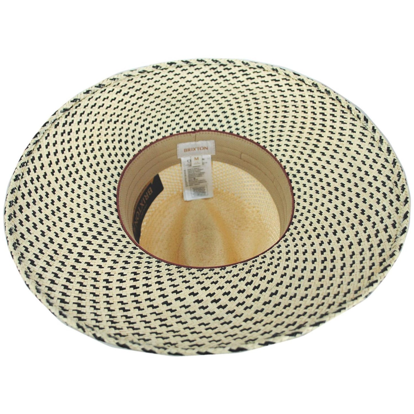 BRIXTON HATS | Evangeline Panama Straw Rancher Fedora Hat | 104066 | under | NATURAL/BLACK