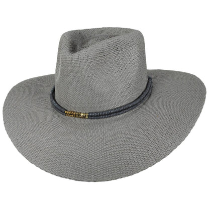 NIKKI BEACH | Smokey Bangora Straw Fedora Hat