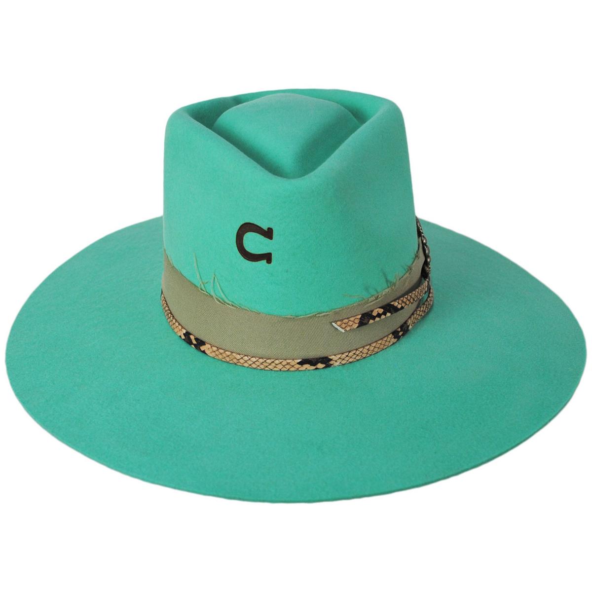 Charlie 1 Horse | Spear Point Wool Felt Rancher Fedora Hat | 124793 | front | MINT