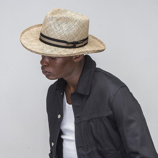 Bailey 1922 | Daxton Seagrass Straw Fedora Hat | 127883 | lsmone | NATURAL
