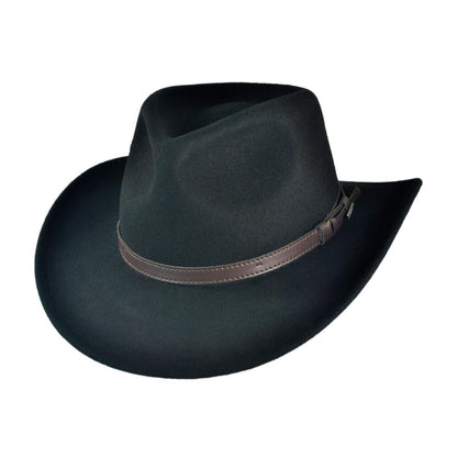 Jaxon Hats | Wholesale Crushable Wool Felt Outback Hat B2B Pre-Pack | B2B135002 | lead | BLACK
