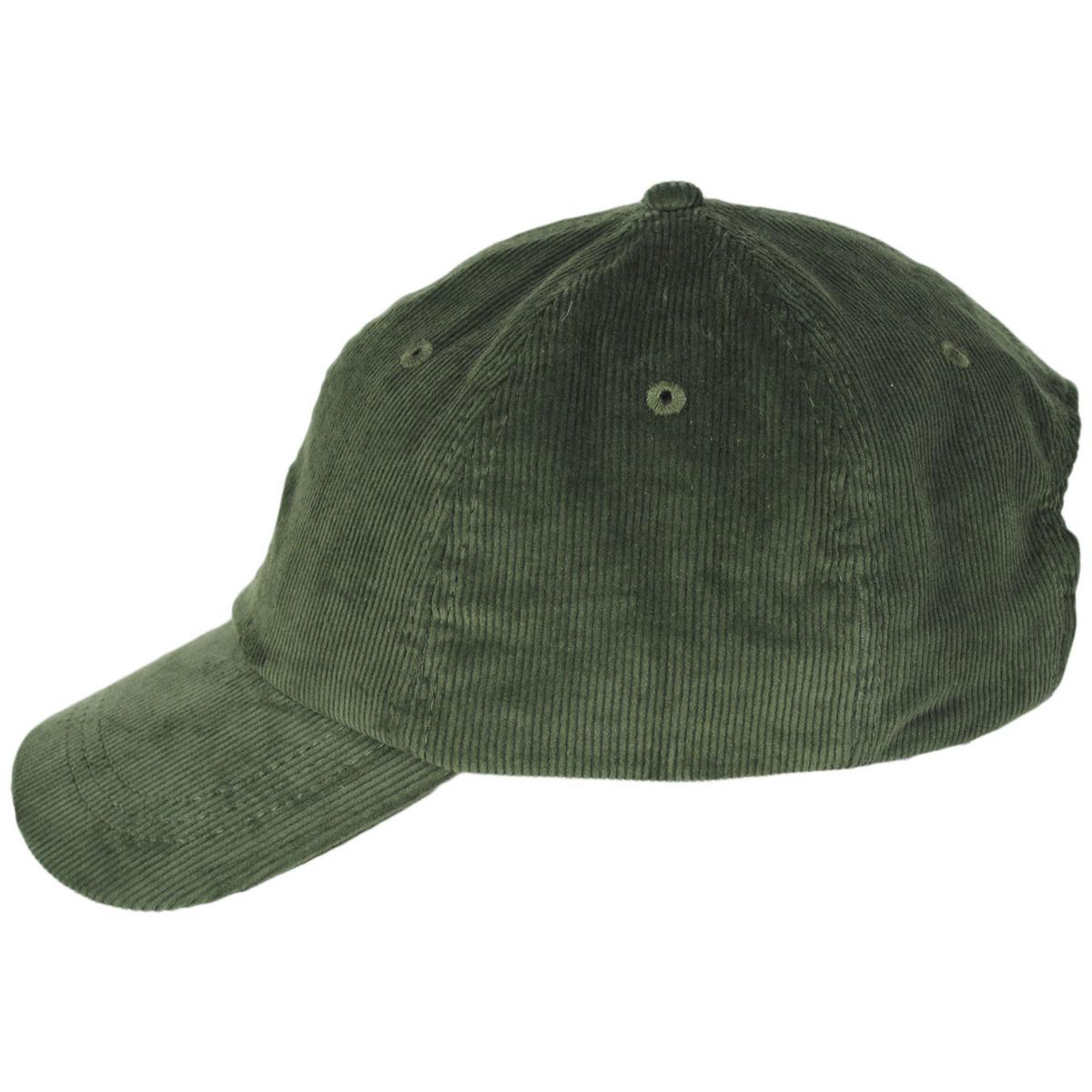 Kangol | Logo Corduroy Strapback Baseball Cap Dad Hat | 201182 | profile | OLIVE